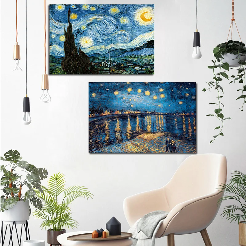 Famous Van Gogh Starry Night Classic Landscape Oil Painting Reproductions on Canvas Poster Print Wall Picture for Living Room
Famous Van Gogh Starry Night Classic Landscape Oil Painting Reproductions on Canvas Poster Print Wall Picture for Living Room