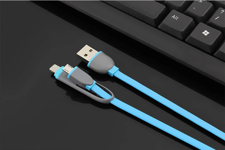 2 in 1 Micro USB Cable 1M Charging Mobile Phone Cables For iPhone 6 /7/8 Charger ios Data For Samsung Galaxy Android
2 in 1 Micro USB Cable 1M Charging Mobile Phone Cables For iPhone 6 /7/8 Charger ios Data For Samsung Galaxy Android