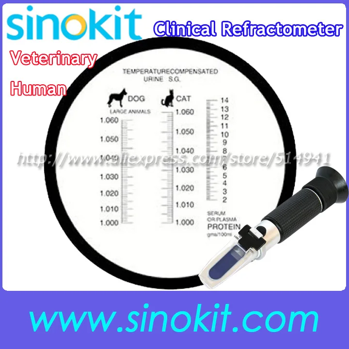 Veterinary and Human 2-14g/dl;1.000-1.060 RI Dog;1.000-1.060 RI Cat Clinical DOG and Cats Refractometer - RHC-300ATC
Veterinary and Human 2-14g/dl;1.000-1.060 RI Dog;1.000-1.060 RI Cat Clinical DOG and Cats Refractometer - RHC-300ATC