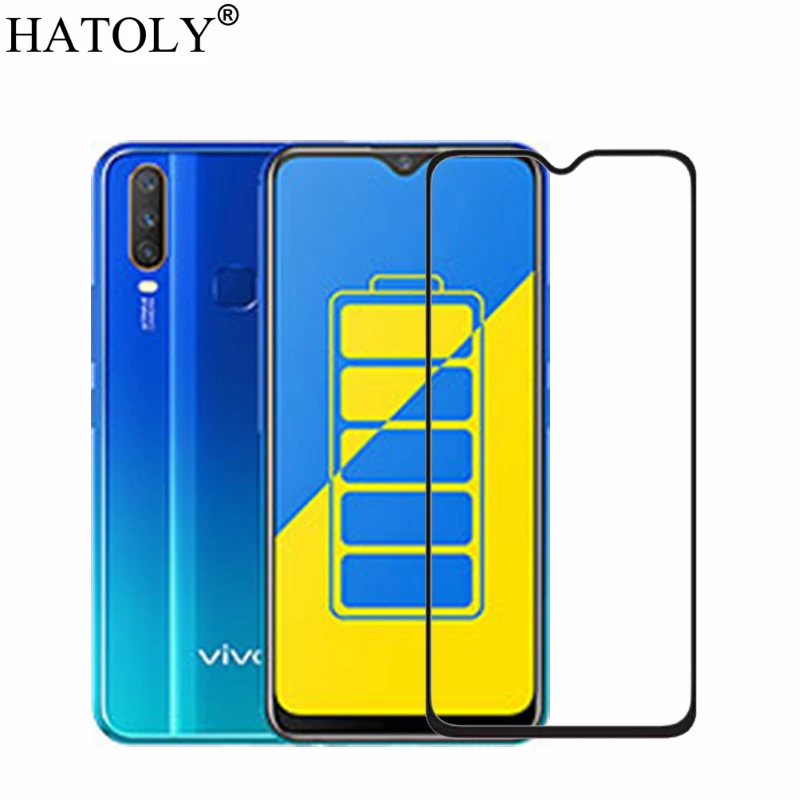 2 шт. закаленное стекло для Vivo Y17 защитная пленка экрана Y3 полное покрытие клея BBK