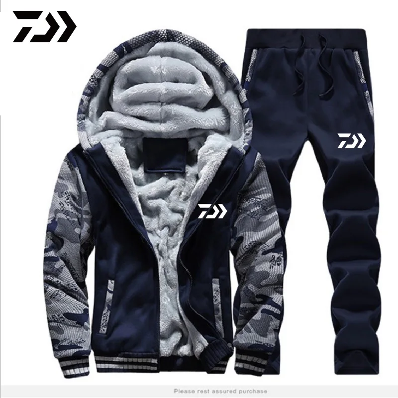 DAIWA Fishing Clothing Set Autumn Winter Outdoor Sport Camouflage Hiking Fishing Shirts And Pants Men Hooded Fishing Jackets
DAIWA Fishing Clothing Set Autumn Winter Outdoor Sport Camouflage Hiking Fishing Shirts And Pants Men Hooded Fishing Jackets