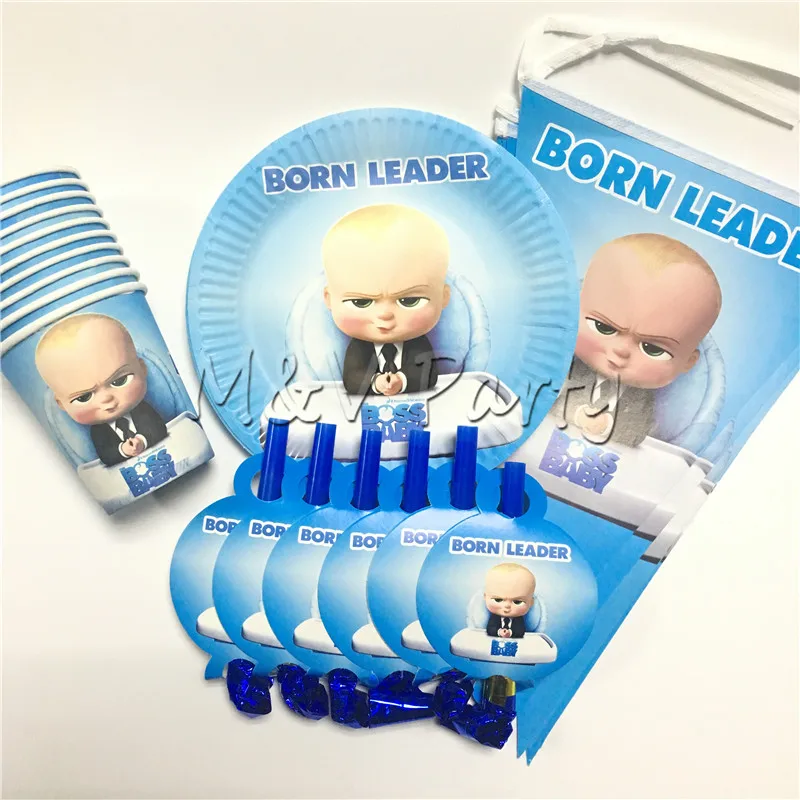36 шт./лот Одноразовая чашка для детской вечеринки с надписью Boss Baby детский