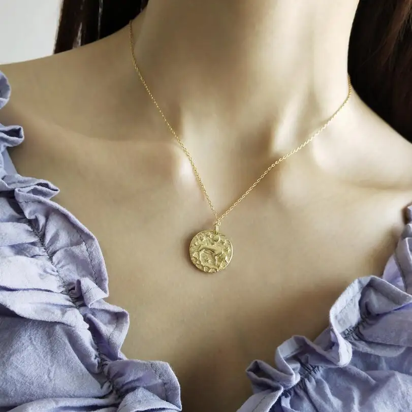 Minimalist Round Constellation Pendant Necklace For Women Charm Coin 925 Sterling Silver Choker Constellation Necklaces Jewelry
Minimalist Round Constellation Pendant Necklace For Women Charm Coin 925 Sterling Silver Choker Constellation Necklaces Jewelry