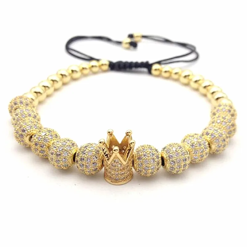 1 pcs New Famous Brand woman crown bracelet 8mm Micro Pave CZ Braiding Woman Macrame Bracelet Pulseira Feminina
1 pcs New Famous Brand woman crown bracelet 8mm Micro Pave CZ Braiding Woman Macrame Bracelet Pulseira Feminina