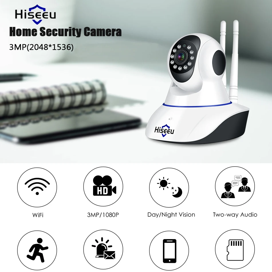 Камера видеонаблюдения Hiseeu FH1D, беспроводная ip-камера H.264, 3 Мп, 1536P, Wi-Fi, 1536P, для домашнего использования, Радионяня, автоматическое слежение
Камера видеонаблюдения Hiseeu FH1D, беспроводная ip-камера H.264, 3 Мп, 1536P, Wi-Fi, 1536P, для домашнего использования, Радионяня, автоматическое слежение
