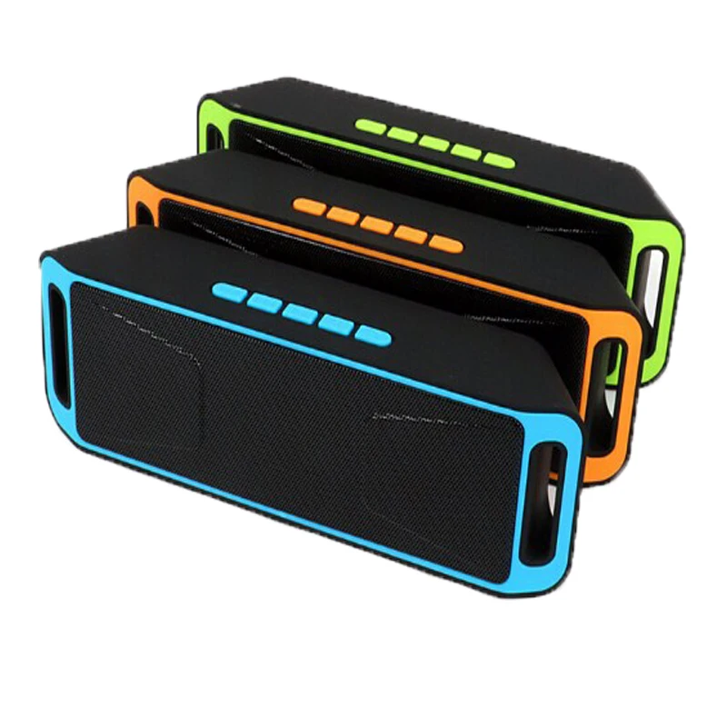 

Portable Wireless Speaker SC208 Bluetooth 4.0 Stereo Subwoofer TF USB FM Radio Built-in Mic Dual LoudSpeaker Bass Sound Speakers