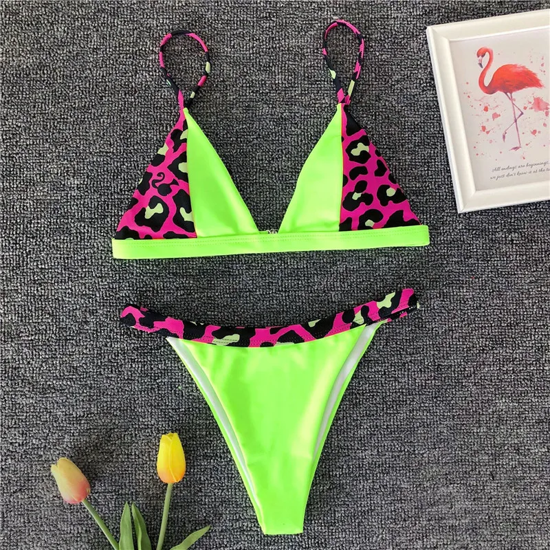 Neon Leopard Patchwork Bikini Set For Woman Push Up Swimming Suit Female Biquini Tanga Sexy Beach Bathing Suit Two Piece Bikinis
Neon Leopard Patchwork Bikini Set For Woman Push Up Swimming Suit Female Biquini Tanga Sexy Beach Bathing Suit Two Piece Bikinis