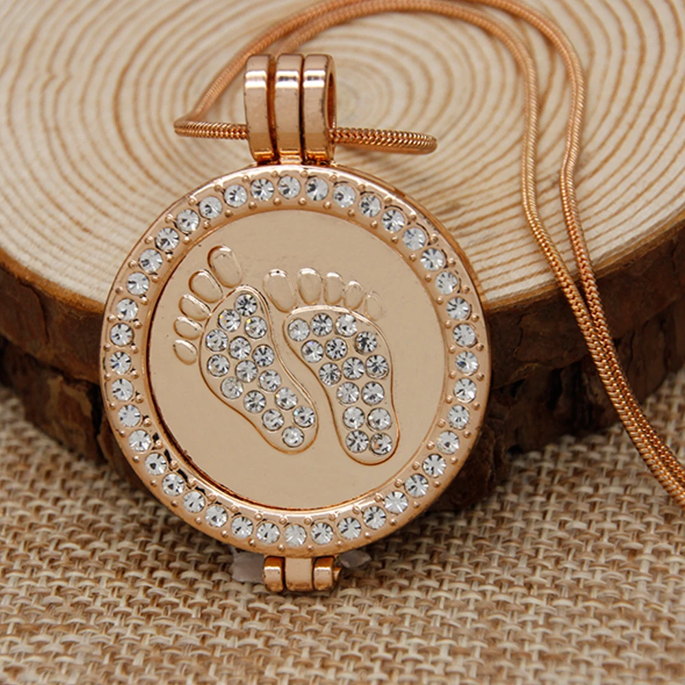 Fashion Jewelry Baby Feet with Rhinestone Pendant Necklace Rose Gold Color Statement Necklace with Chain for Women CNRG0075-A
Fashion Jewelry Baby Feet with Rhinestone Pendant Necklace Rose Gold Color Statement Necklace with Chain for Women CNRG0075-A