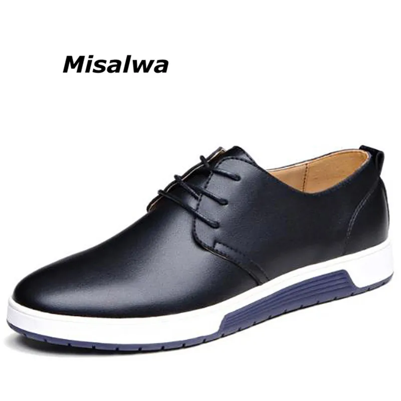 Misalwa Male Black Leather Loafers Casual Shoes Men's Brown Blue Big Plus Size Summer Mesh Flats Sneakers Loafers Shoes Lace-up
Misalwa Male Black Leather Loafers Casual Shoes Men's Brown Blue Big Plus Size Summer Mesh Flats Sneakers Loafers Shoes Lace-up