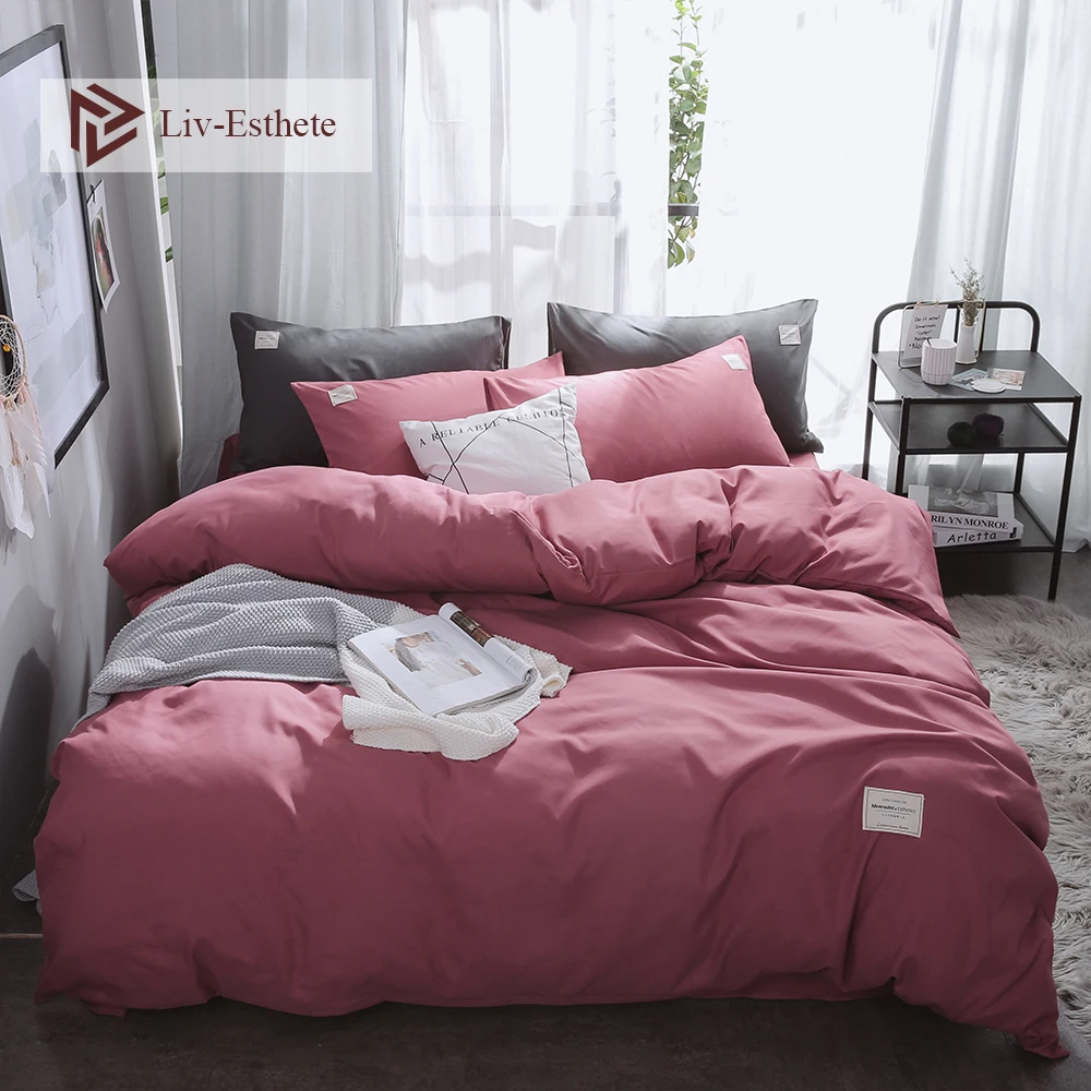 Liv-Esthete Bean Red Luxury Bedding Set Home Duvet Cover Flat Sheet Bedspread Single Double Queen King For Adult Bed Linen
Liv-Esthete Bean Red Luxury Bedding Set Home Duvet Cover Flat Sheet Bedspread Single Double Queen King For Adult Bed Linen