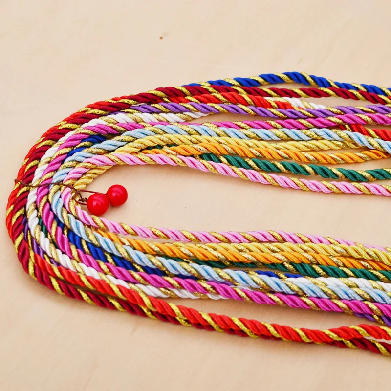 3mm 20meter Gold color Thread and Color Polyester Three Strands Twisted Rope Cords Diy Wedding Party Home Decoration D8
3mm 20meter Gold color Thread and Color Polyester Three Strands Twisted Rope Cords Diy Wedding Party Home Decoration D8