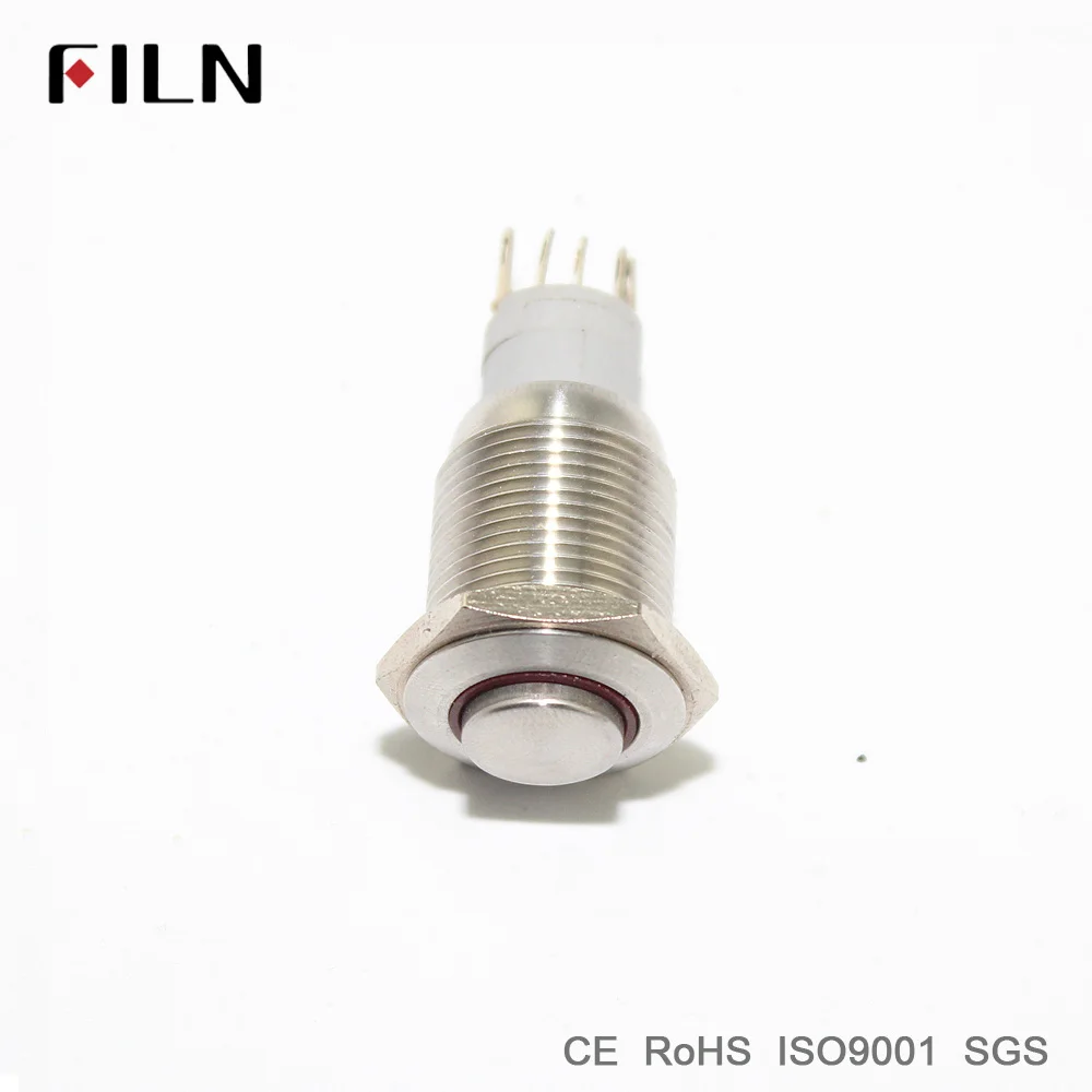 FILN 16mm stainless steel high flat lamp 12v 24v 48v 220v blue green white yellow red latching metal led push button switch
FILN 16mm stainless steel high flat lamp 12v 24v 48v 220v blue green white yellow red latching metal led push button switch