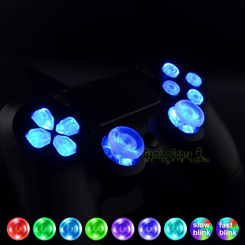 Multi-colors Luminated D-pad Thumbsticks Face Buttons (DTF) LED Kit for PS4 Pro Slim Controller 7 Colors 9 Kits Touch Control
Multi-colors Luminated D-pad Thumbsticks Face Buttons (DTF) LED Kit for PS4 Pro Slim Controller 7 Colors 9 Kits Touch Control