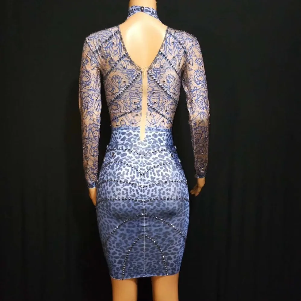 Fashion Sexy Blue Leopard print Dress Bodysuit Costume Female Singer Dance Stage Dress Women's sexy Outfit Party Wear DJ1013
Fashion Sexy Blue Leopard print Dress Bodysuit Costume Female Singer Dance Stage Dress Women's sexy Outfit Party Wear DJ1013