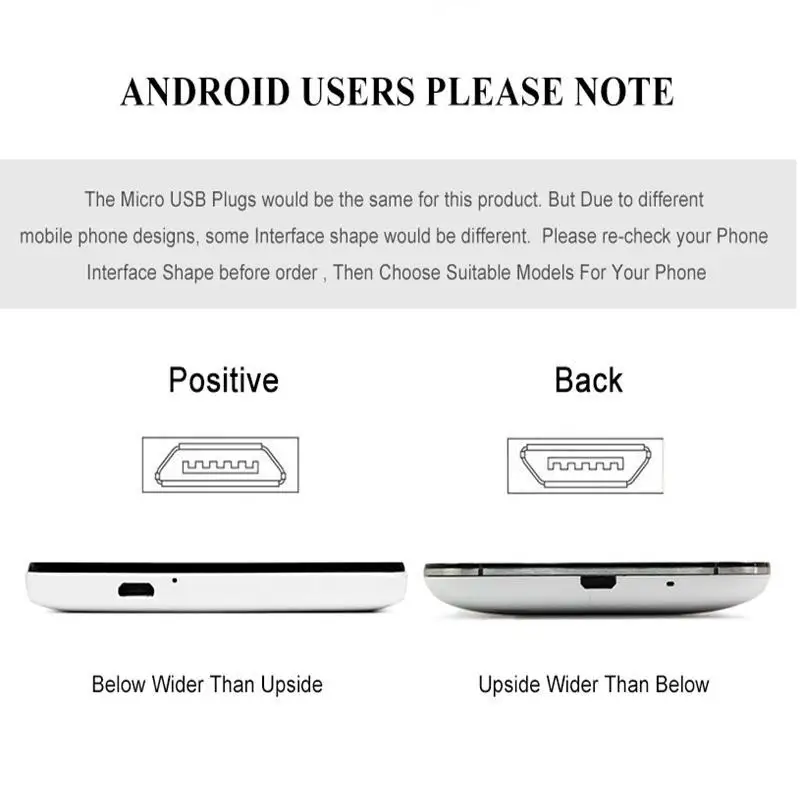 Беспроводное зарядное устройство Micro USB для быстрой зарядки телефона Android Модный