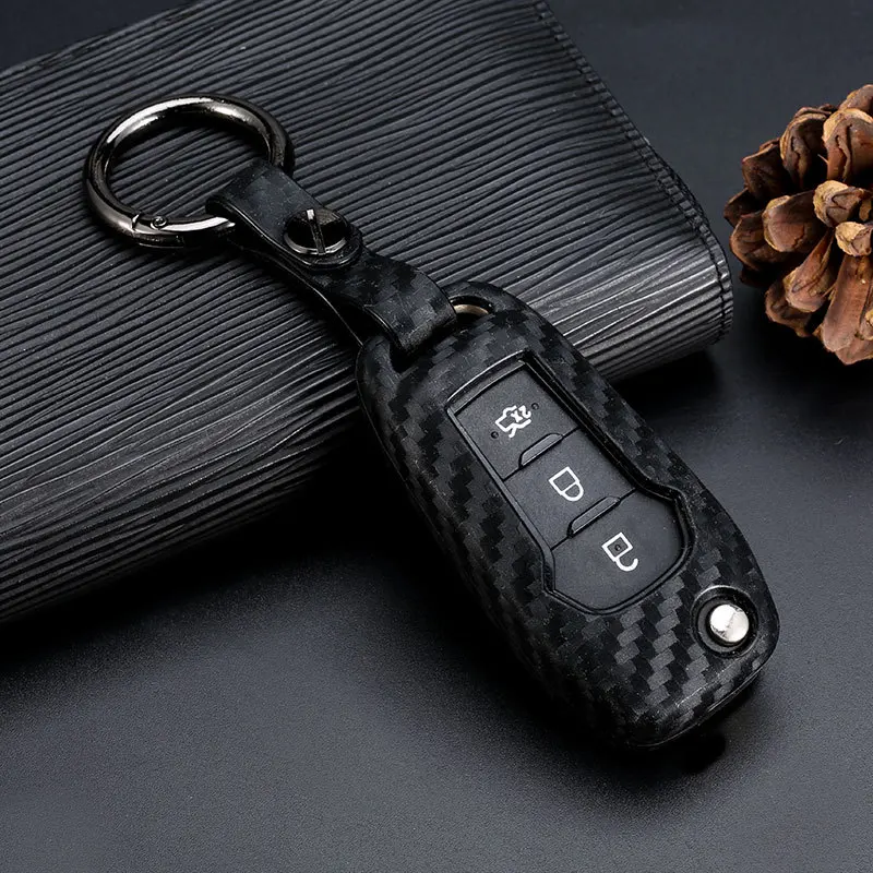 Carbon Fiber Patten Soft Silicone Car-Styling Car Key Case Cover For Ford Everest Explorer Edge Focus Kuga Accessories
Carbon Fiber Patten Soft Silicone Car-Styling Car Key Case Cover For Ford Everest Explorer Edge Focus Kuga Accessories