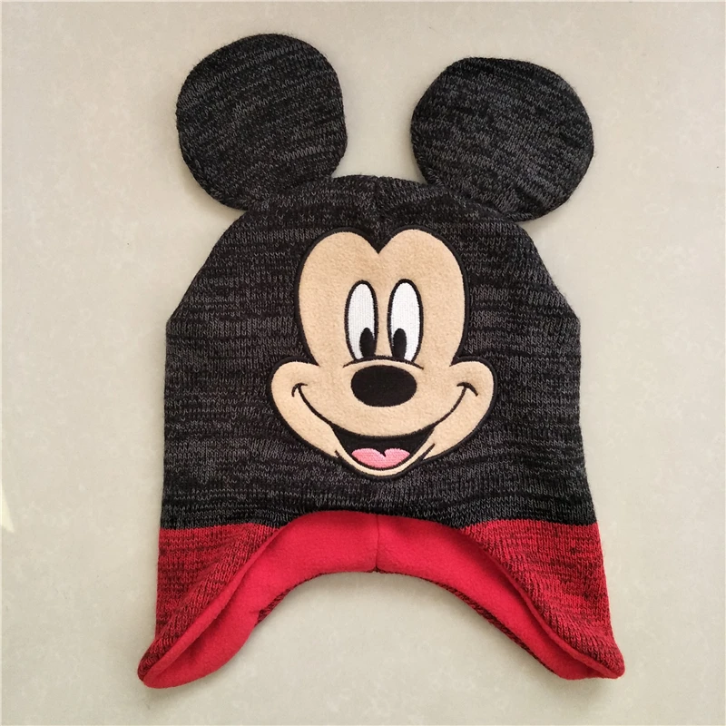 Cute Cartoon Mickey Design Kids Children Adult Baby Winter A Boy Girl Bomber Cap Warm Knitted Braided Beanies Soft Hat |