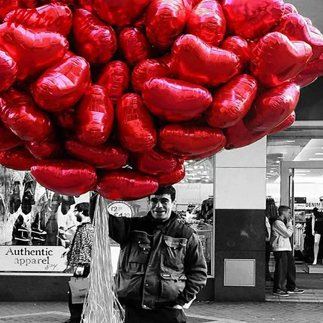 100pcs 18inch Red Heart Balloons Inflatable Love Foil Balloon Wedding Valentine Day Wedding Decorations Helium Balloon Globos
100pcs 18inch Red Heart Balloons Inflatable Love Foil Balloon Wedding Valentine Day Wedding Decorations Helium Balloon Globos