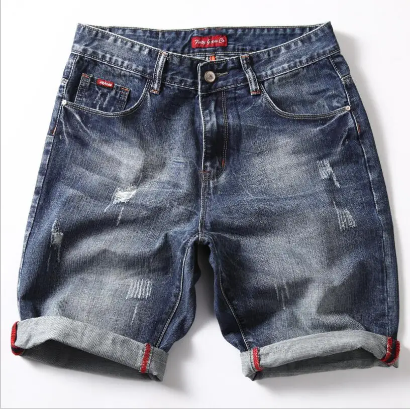 Men's Flexible Denim Shorts Good Quality Men Cotton Holes Short Jeans New Fashion Male Knee Length Light Blue Short Jeans Size40
Men's Flexible Denim Shorts Good Quality Men Cotton Holes Short Jeans New Fashion Male Knee Length Light Blue Short Jeans Size40