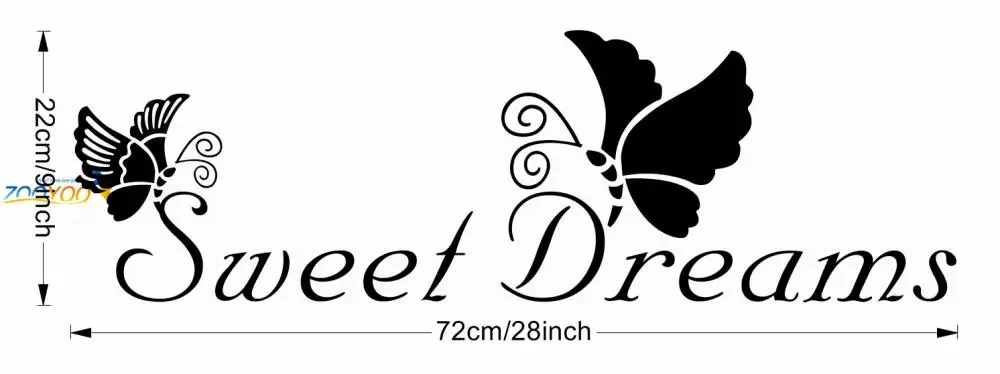 1PCS Sweet Dreams Butterfly creative wall decal decorative home decor removable vinyl wall sticker ZYVA-8136
1PCS Sweet Dreams Butterfly creative wall decal decorative home decor removable vinyl wall sticker ZYVA-8136