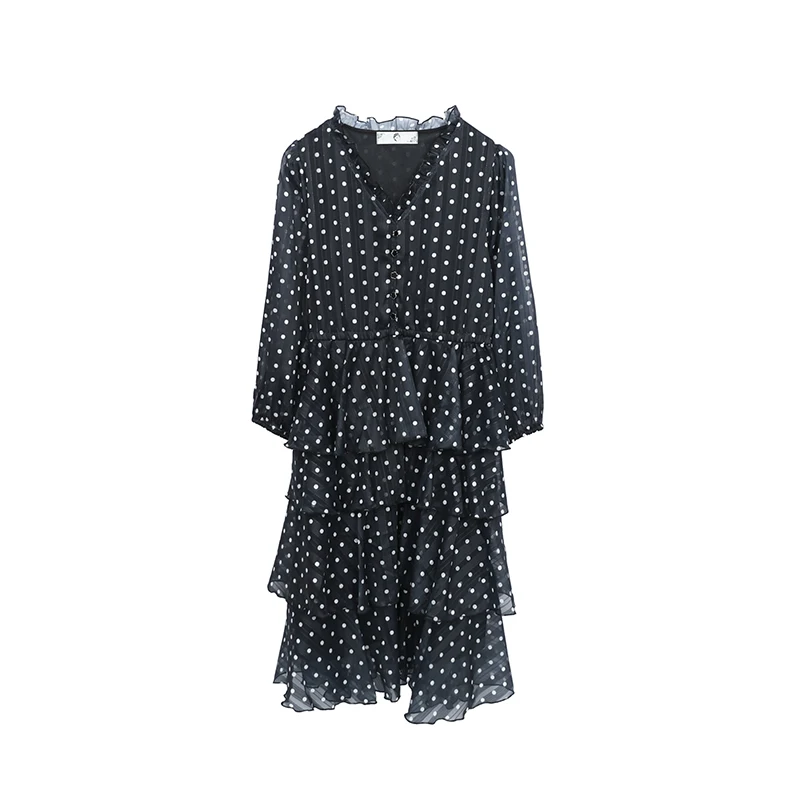 2019 New Women's Dress Spring Summer Fat Sister Black Plus Fertilizer 4XL Chiffon Dot V-neck Long Sleeve Ladie Dresses Chiffon
2019 New Women's Dress Spring Summer Fat Sister Black Plus Fertilizer 4XL Chiffon Dot V-neck Long Sleeve Ladie Dresses Chiffon