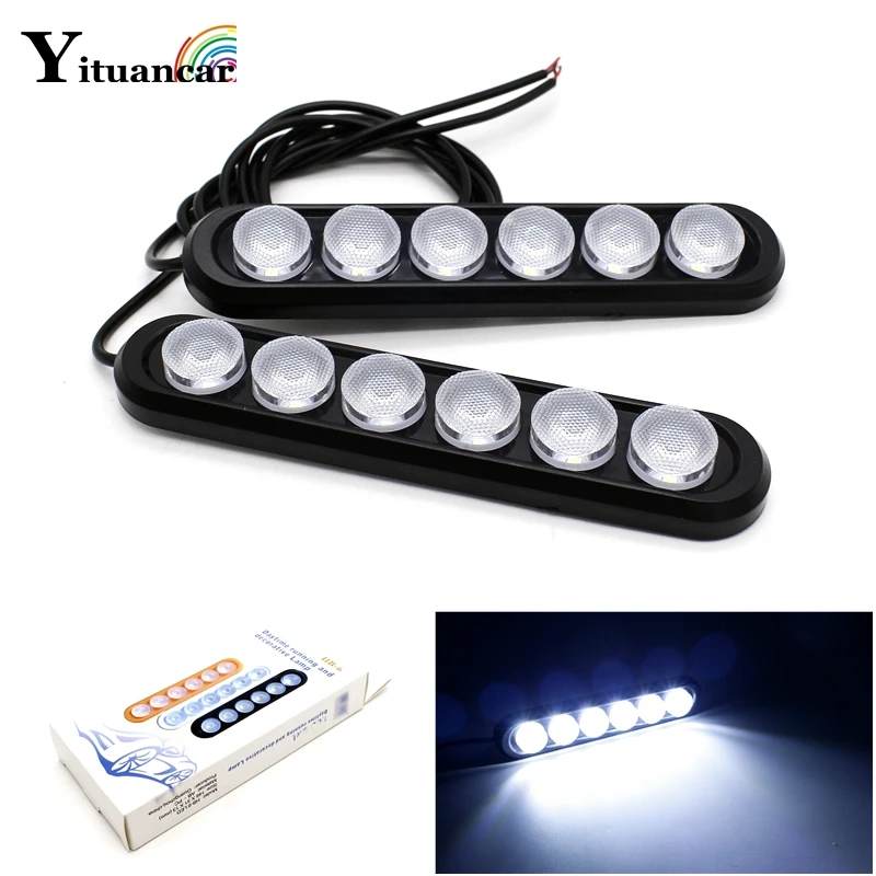 Yituancar 2X 6 LEDs 14.5CM LED Daytime Running Lights Strip DC12V Waterproof DRL Car Styling Day Lamp Front Fog Light With Stick
Yituancar 2X 6 LEDs 14.5CM LED Daytime Running Lights Strip DC12V Waterproof DRL Car Styling Day Lamp Front Fog Light With Stick