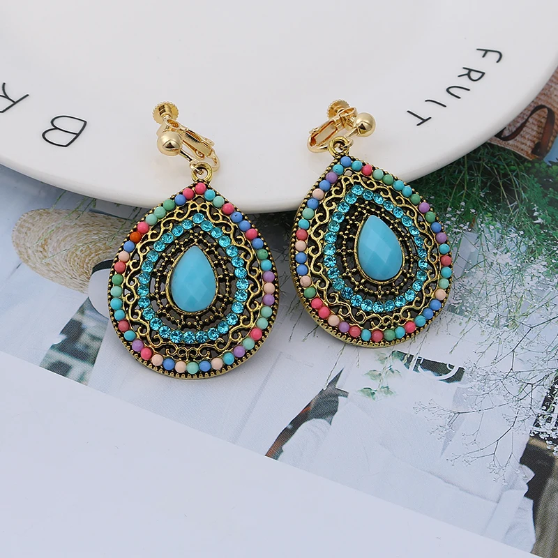 Bohemian Vintage Resin Multicolor Bead Clip Earrings For Women Withuot Piercing Ethnic Large Dangle Ear Clip Statement Jewelry
Bohemian Vintage Resin Multicolor Bead Clip Earrings For Women Withuot Piercing Ethnic Large Dangle Ear Clip Statement Jewelry