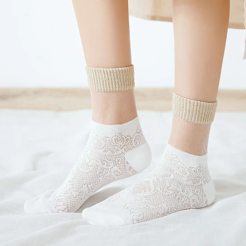 1 Pair Winter Socks Women Comfortable Wool Mid-calf Warm Gift