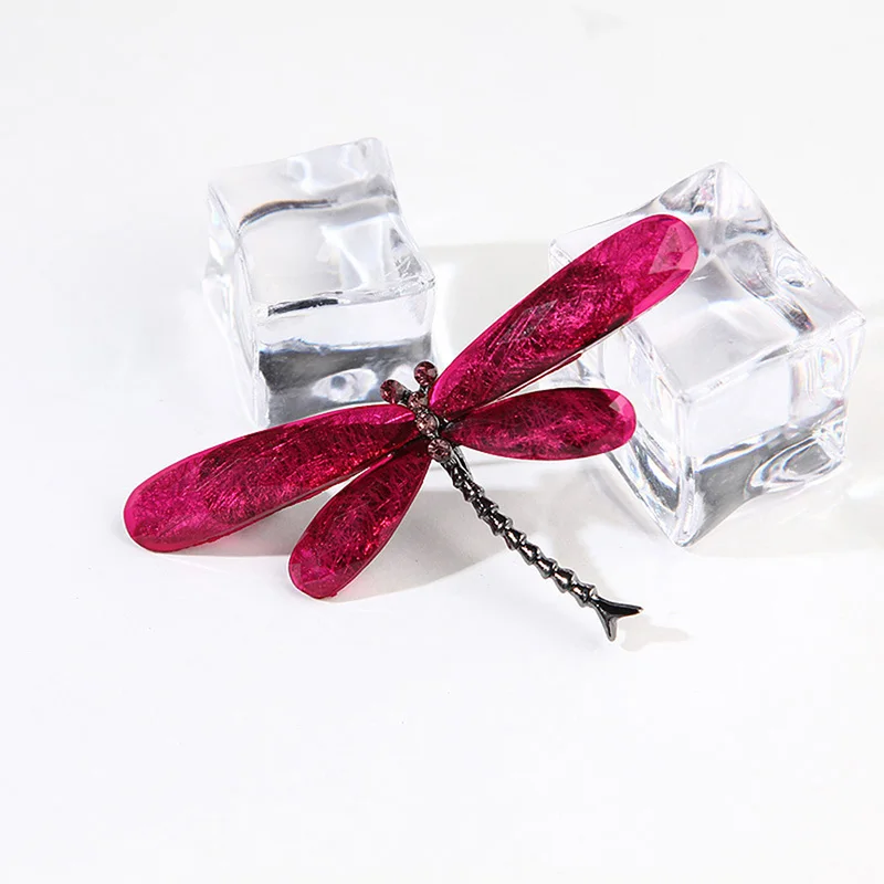 1 шт. броши в форме стрекозы для девочек Женская разноцветная брошь насекомого
