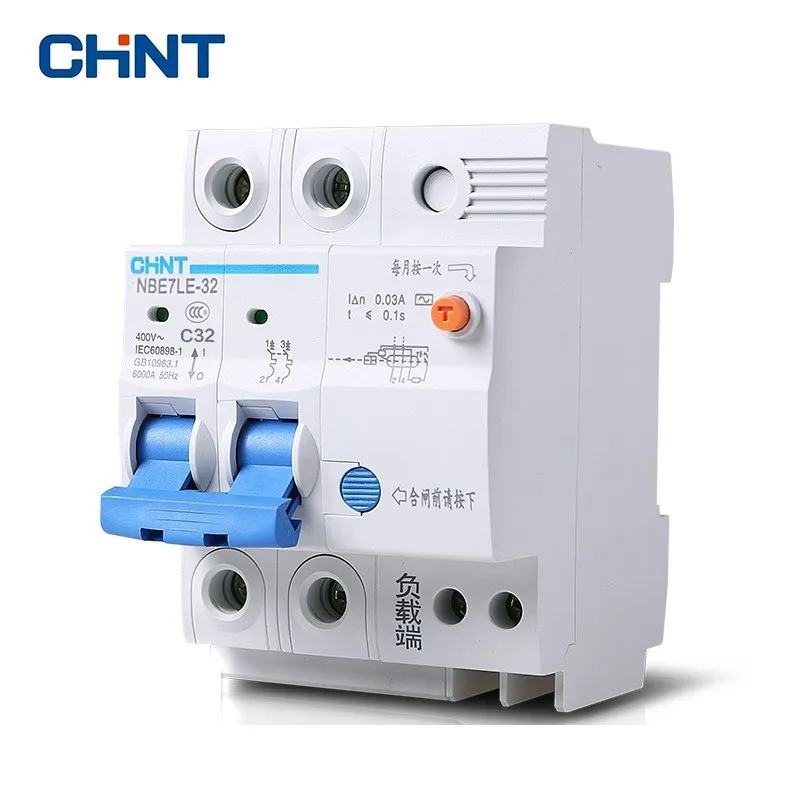CHINT Leakage Circuit Breaker C32 Two Home With Electric Shock Protection Air Switch NBE7LE 2P 32A
CHINT Leakage Circuit Breaker C32 Two Home With Electric Shock Protection Air Switch NBE7LE 2P 32A