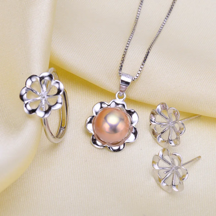 S925 Sterling Silver Pearl Pendant Ring Earrings Set Mounts Findings Beautiful Jewelry Set Parts Fittings Women's Accessories
S925 Sterling Silver Pearl Pendant Ring Earrings Set Mounts Findings Beautiful Jewelry Set Parts Fittings Women's Accessories