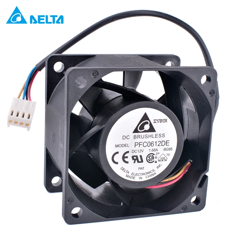 PFC0612DE 6038 6cm 60x60x38mm 60mm fan 12V 1.68A Four-wire 4pin Super Wind Server Fan
PFC0612DE 6038 6cm 60x60x38mm 60mm fan 12V 1.68A Four-wire 4pin Super Wind Server Fan