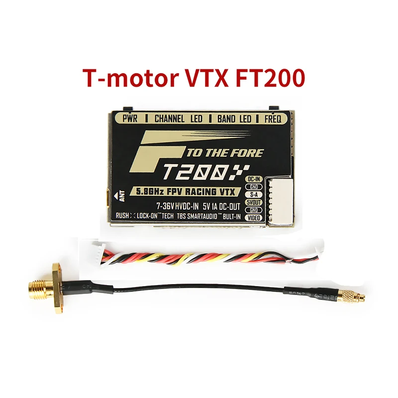 T-motor VTX FT200 5.8G Transmitter 25mW 50mW 200mW 500mW Switchable FPV Racing VTX Support Smart Audio for RC Drone
T-motor VTX FT200 5.8G Transmitter 25mW 50mW 200mW 500mW Switchable FPV Racing VTX Support Smart Audio for RC Drone