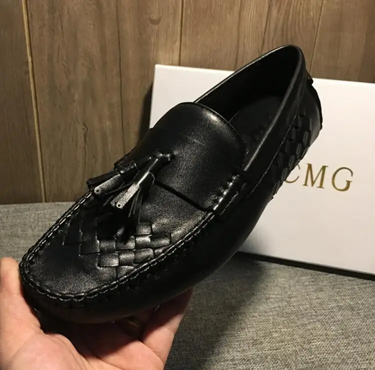 Moccasin Gommino Summer Shoes Men Slip On Genuine Leather Soft Sole Handmade Knitting Tassels Male Smart Casual Driving Shoes
Moccasin Gommino Summer Shoes Men Slip On Genuine Leather Soft Sole Handmade Knitting Tassels Male Smart Casual Driving Shoes