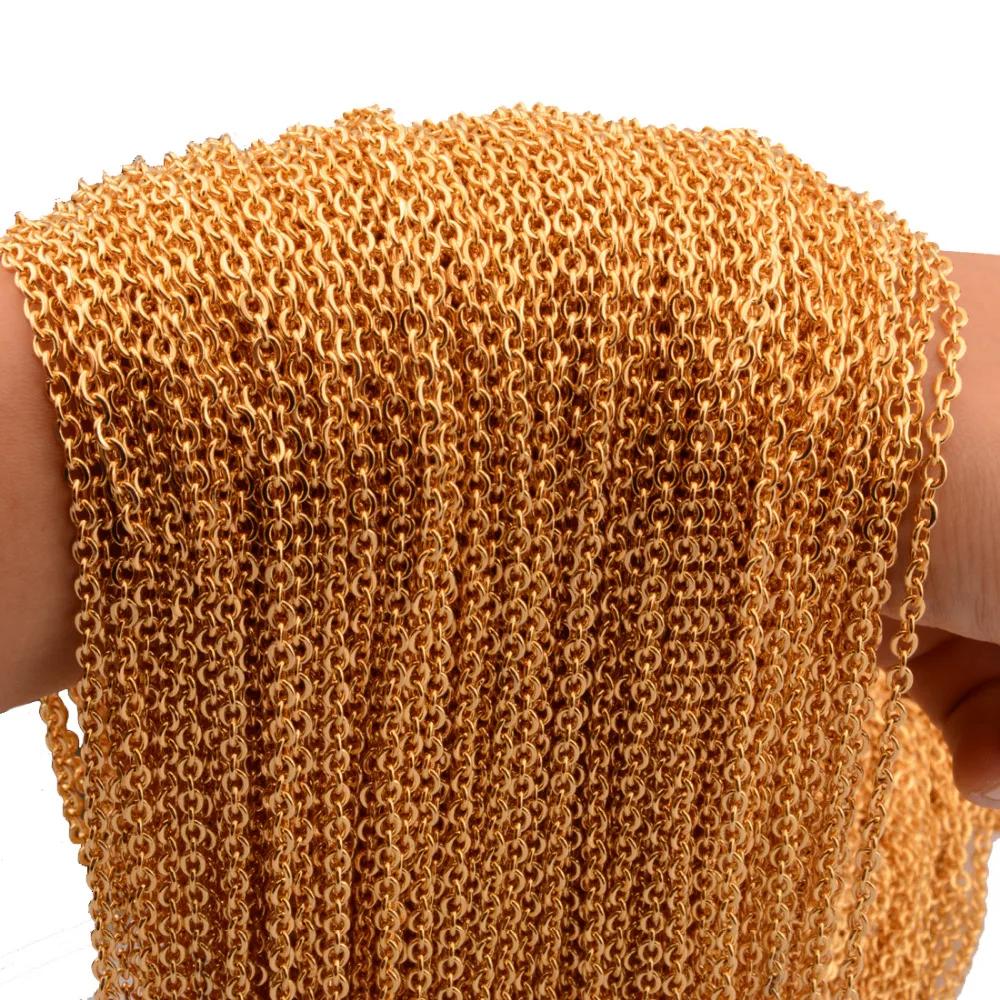 Top Quality 2/2.4/3.2mm Wide Gold Color Welding Cross Link Chain Necklace DIY Hangding Pendant Stainless Steel Wholesale Jewelry
Top Quality 2/2.4/3.2mm Wide Gold Color Welding Cross Link Chain Necklace DIY Hangding Pendant Stainless Steel Wholesale Jewelry