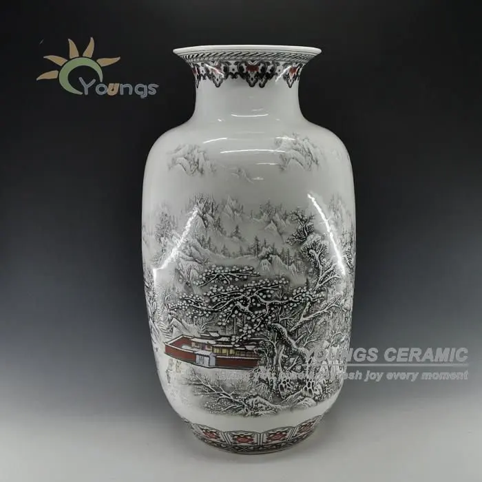 Chinese 56.5cm height famille rose porcelain SNOW wax gourd vases for indoor decor
Chinese 56.5cm height famille rose porcelain SNOW wax gourd vases for indoor decor