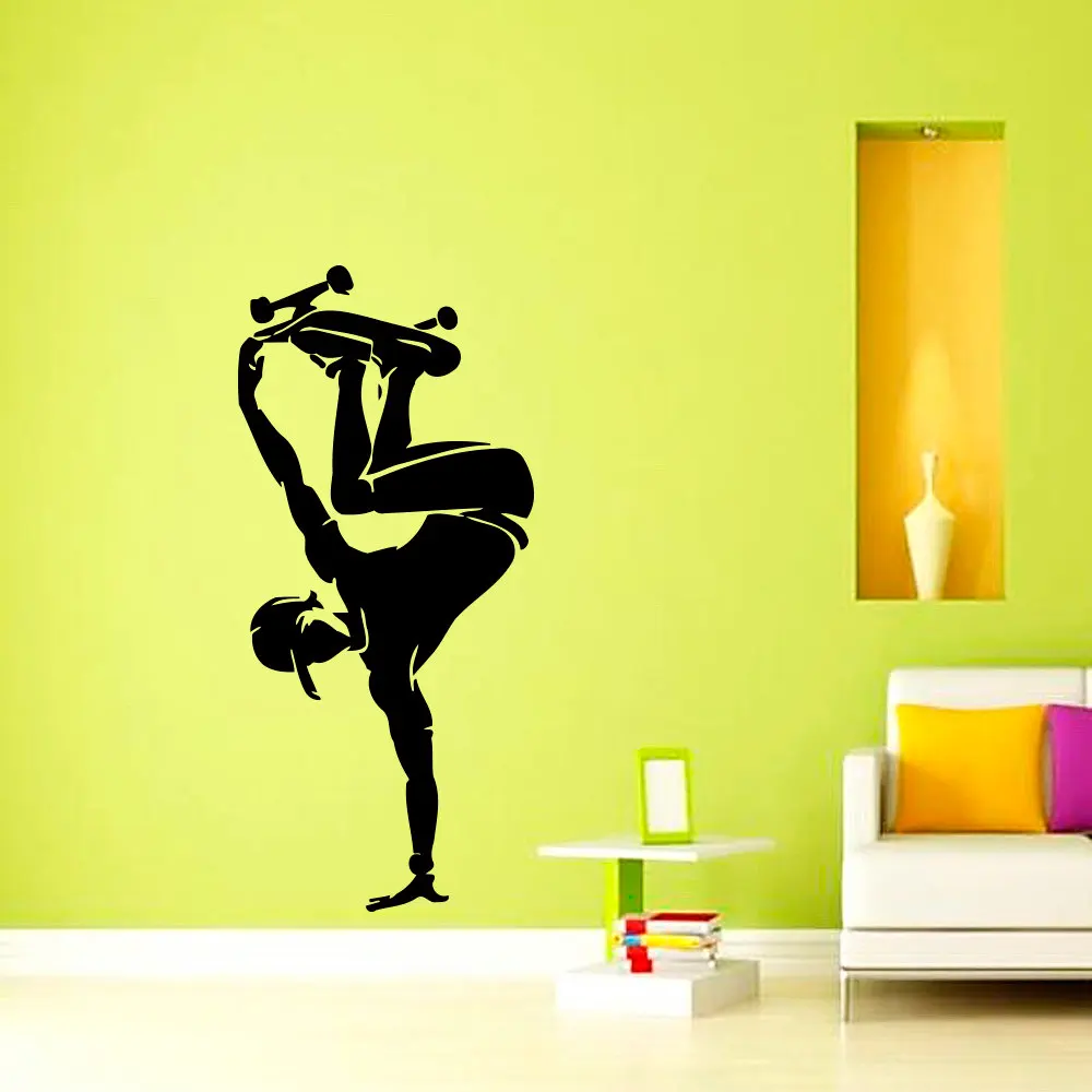 High Quality Cool Skateboard Wall Decal Skater Sports Boys Room Vinyl Stickers Art Mural Ornament Skateboarding Home DecorSYY648
High Quality Cool Skateboard Wall Decal Skater Sports Boys Room Vinyl Stickers Art Mural Ornament Skateboarding Home DecorSYY648
