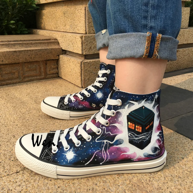 Wen Hand Painted Shoes Men Women's Shoes Dalek Tardis Doctor Who High Top Canvas Sneakers for Gifts
Wen Hand Painted Shoes Men Women's Shoes Dalek Tardis Doctor Who High Top Canvas Sneakers for Gifts