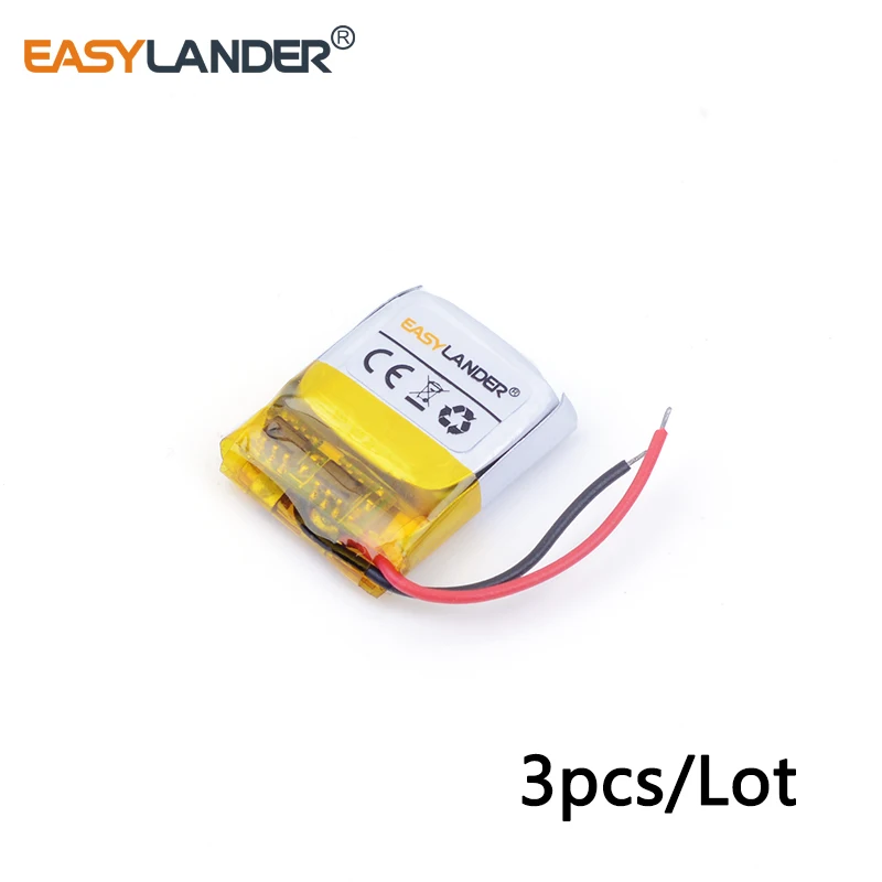 3pcs /Lot 501515 80mAh 3.7v lithium Li ion polymer rechargeable battery For Bluetooth Headset Smart watch Sports bracelet mouse
3pcs /Lot 501515 80mAh 3.7v lithium Li ion polymer rechargeable battery For Bluetooth Headset Smart watch Sports bracelet mouse