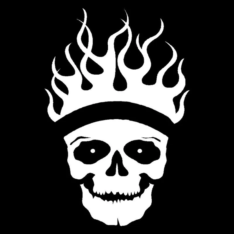 QYPF 11.2CM*16.7CM Interesting The Flame Skull Unique Vinyl Graphic Car Sticker Black/Silver Decoration S9-2075
QYPF 11.2CM*16.7CM Interesting The Flame Skull Unique Vinyl Graphic Car Sticker Black/Silver Decoration S9-2075