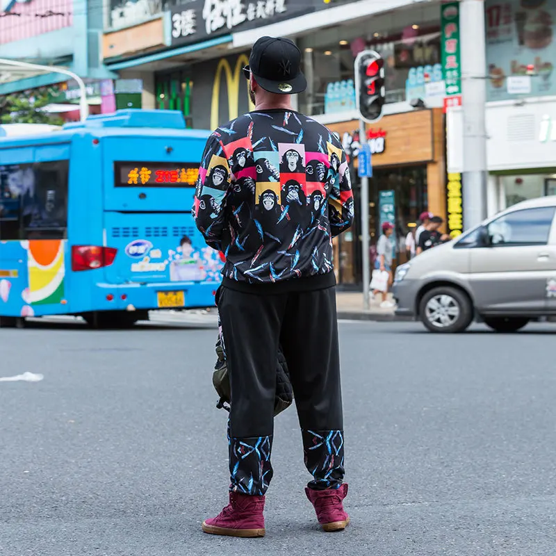 Personality monkey pattern printing fashion hip-hop oversized sweatshirt Autumn&Winter 2017 New large size sweatshirt men XL-6XL
Personality monkey pattern printing fashion hip-hop oversized sweatshirt Autumn&Winter 2017 New large size sweatshirt men XL-6XL