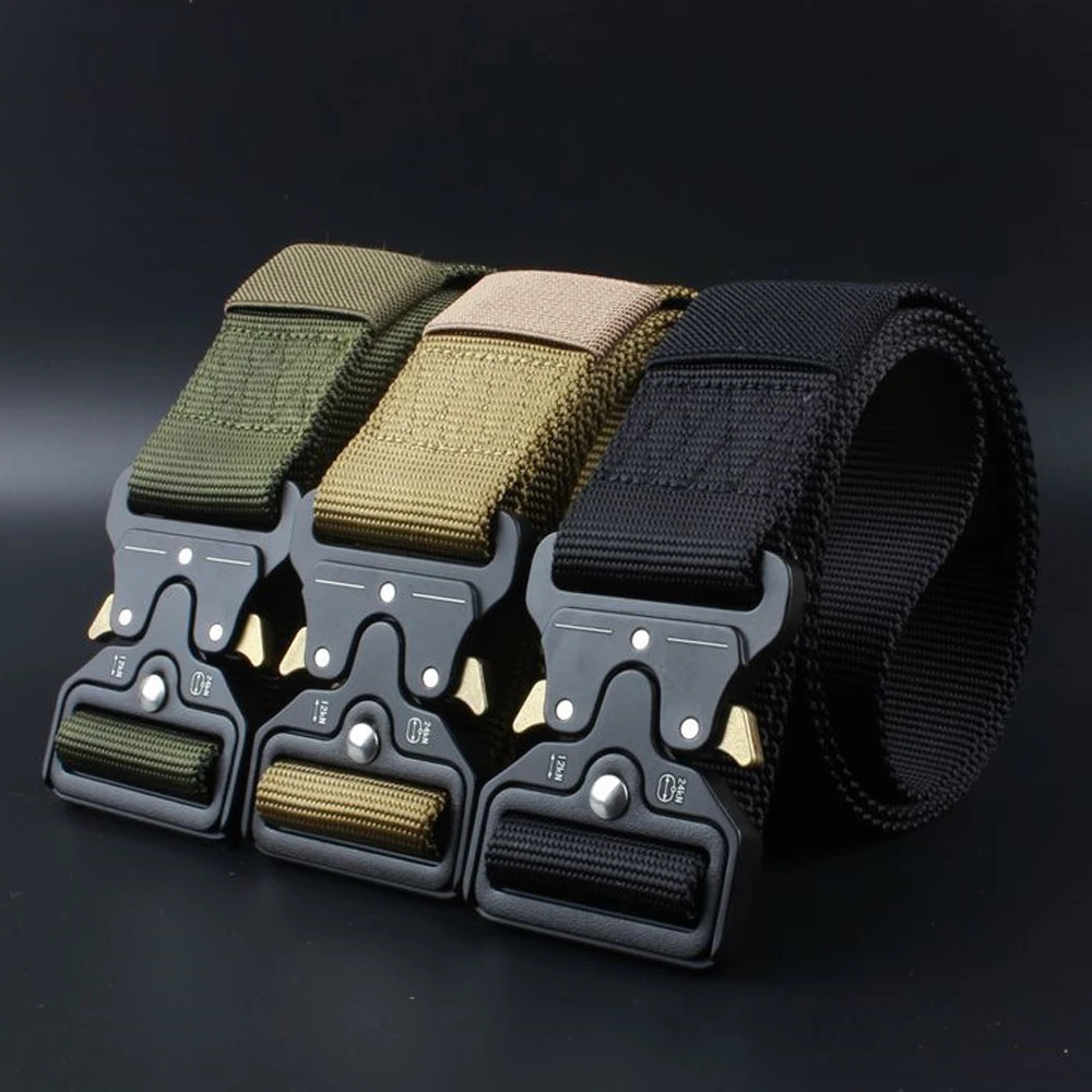 GUGULUZA Men Training Hunting Heavy Duty Adjustable Tactical Waist Belt Military Nylon Webbing Belt with Metal Buckle
GUGULUZA Men Training Hunting Heavy Duty Adjustable Tactical Waist Belt Military Nylon Webbing Belt with Metal Buckle