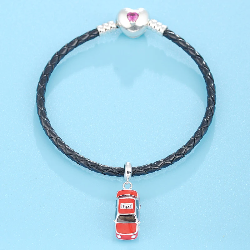 Black Leather Chain With 100% 925 Sterling Silver Red Car Charm And Heart Design Zircon Clasp Fashion Bracelets For Women
Black Leather Chain With 100% 925 Sterling Silver Red Car Charm And Heart Design Zircon Clasp Fashion Bracelets For Women