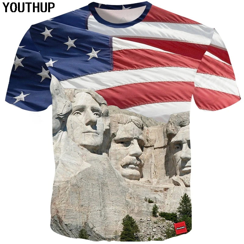 YOUTHUP 2020 New Summer T Shirts Men America Flag Print Presidents Day T Shirt Statue Print Tops Streetwear Plus Size Tees Shirt
YOUTHUP 2020 New Summer T Shirts Men America Flag Print Presidents Day T Shirt Statue Print Tops Streetwear Plus Size Tees Shirt
