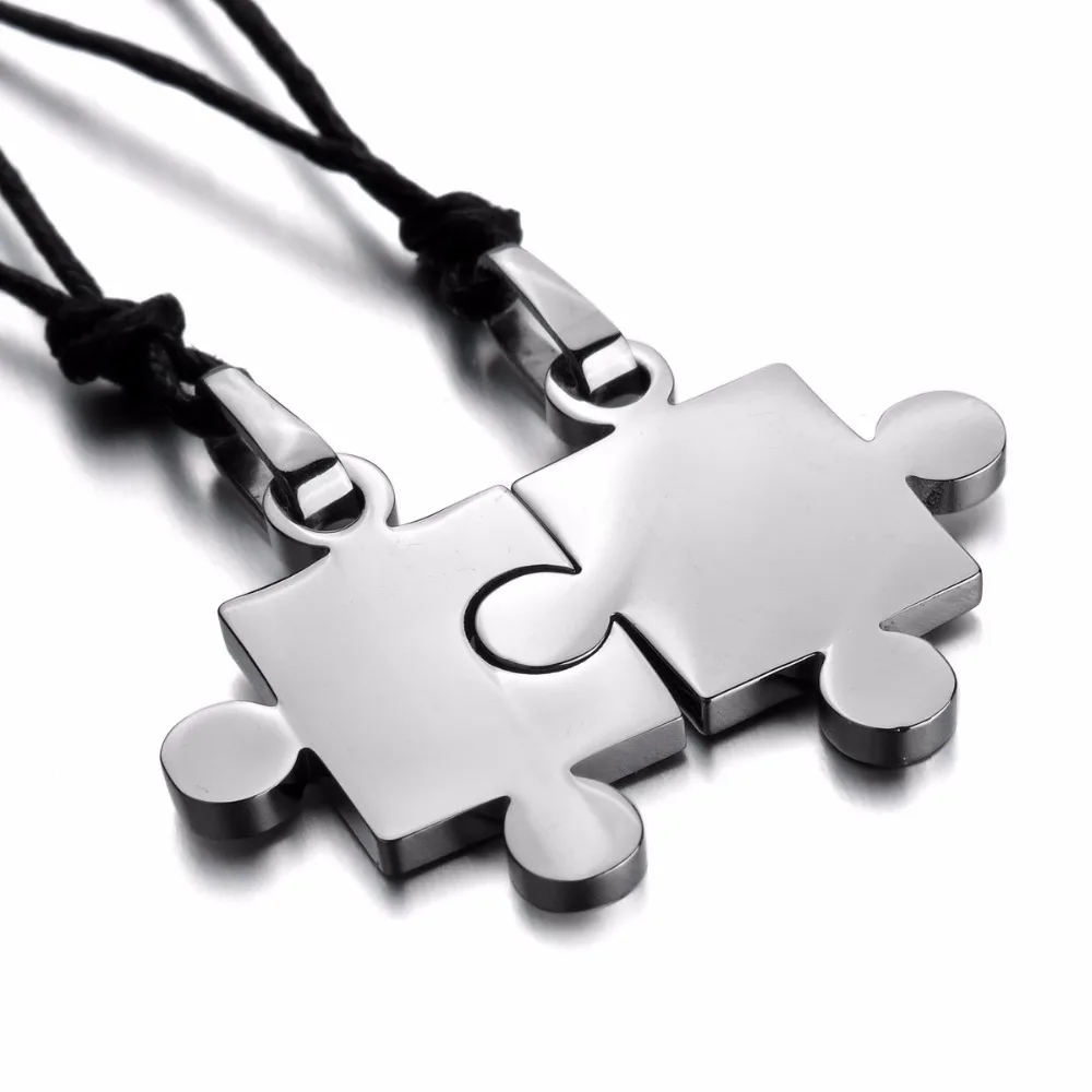 Men Women 2PCS Stainless Steel Pendant Necklace Jigsaw Puzzle Love Valentine's Couples Set Adjustable 20~22 Inch Chain
Men Women 2PCS Stainless Steel Pendant Necklace Jigsaw Puzzle Love Valentine's Couples Set Adjustable 20~22 Inch Chain