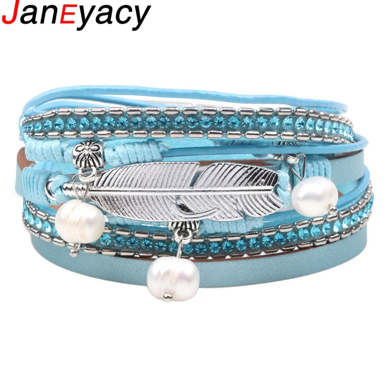 New Bohemian Style Leather Bracelet Natural Pearl Magnetic Buckle Ladies Bracelet Fashion Sports Multi-Layer Bracelet Pulseira
New Bohemian Style Leather Bracelet Natural Pearl Magnetic Buckle Ladies Bracelet Fashion Sports Multi-Layer Bracelet Pulseira