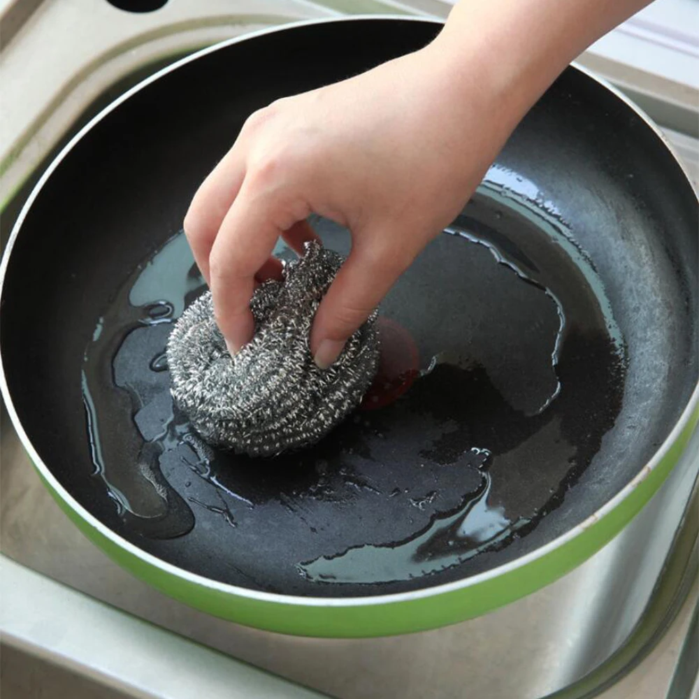 4PCs Cleaning Ball Wash Dishes Plate Bowl Clean Stainless Steel Kitchen Sponges Scouring Pad Brushes Ball Scourer Useful 45gA
4PCs Cleaning Ball Wash Dishes Plate Bowl Clean Stainless Steel Kitchen Sponges Scouring Pad Brushes Ball Scourer Useful 45gA