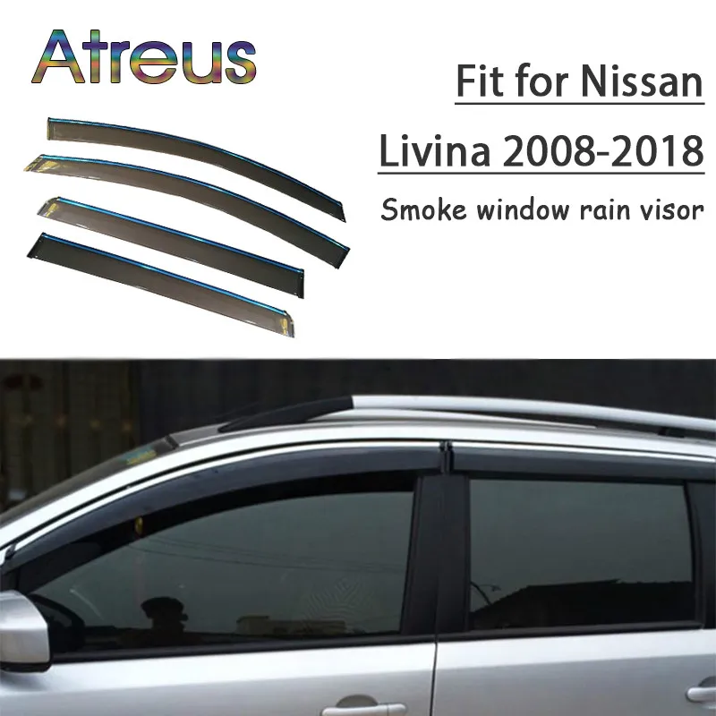 Atreus 1 комплект ABS дождевой дым окно козырек автомобильный дефлектор для защиты от ветра для Nissan Livina L10 L11 2008-2018 аксессуары
Atreus 1 комплект ABS дождевой дым окно козырек автомобильный дефлектор для защиты от ветра для Nissan Livina L10 L11 2008-2018 аксессуары