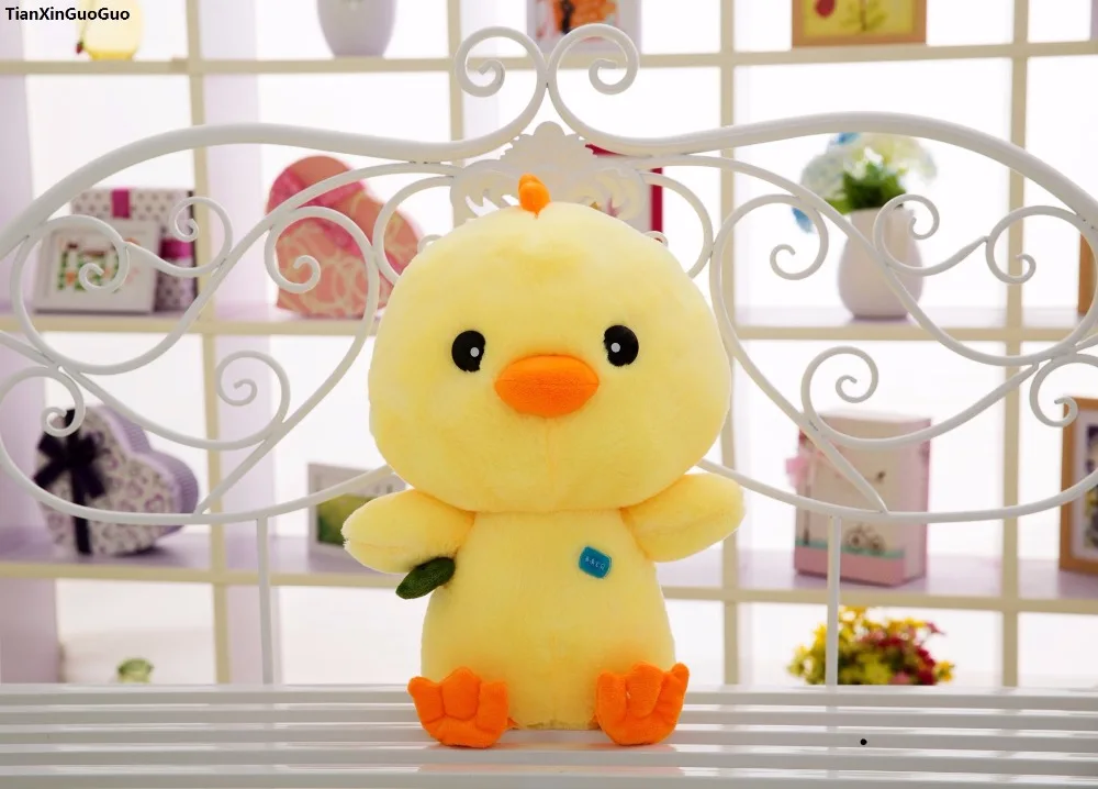 about 28cm lovely yellow chick soft plush toy cartoon chick soft doll baby toy birthday gift s0387