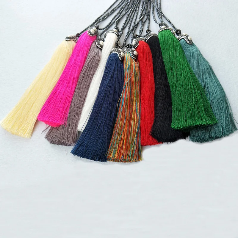 10 Strands Hematite beads necklace pave Crystal Rhinestone pearl silk thread tassel pendant Boho necklaces for women NK110
10 Strands Hematite beads necklace pave Crystal Rhinestone pearl silk thread tassel pendant Boho necklaces for women NK110
